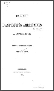 Cabinet d’Antiquités Américaines à Copenhague: Rapport Ethnographique